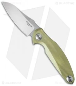Rike Knife RK1503 Flipper Knife Gold Titanium (3.25" Stonewash)