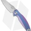 Rike Knife RK1503 Flipper Knife Purple Titanium (3.25" Stonewash)