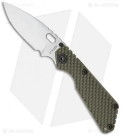 Strider SnG Green GG Gunner Grip Folding Knife (3.5" Stonewash Plain)