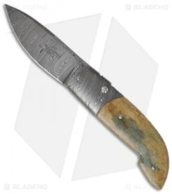 Viper Knives Gent Damascus Folding Knife W/ Giraffe Bone VA5772 OG