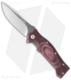 Viper Knives Ten Frame Lock Knife Burgundy Canvas Micarta (3.5" Satin) V5922CBR