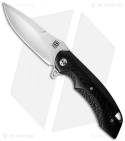 Olamic Cutlery Wayfarer Flipper Knife Black G-10 (4" Satin) W642
