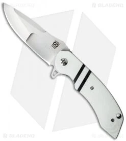 Olamic Cutlery Wayfarer Flipper Knife White G-10 (4" Satin Compound) W691